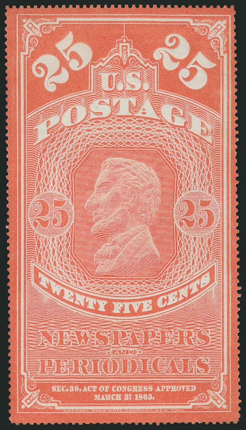 5c-25c 1865 Issue (PR2-PR4 incl. PR3a).> Without gum as issued, brilliant colors, few trivial flaws as often associated with these large and fragile issues, Fine-Very Fine