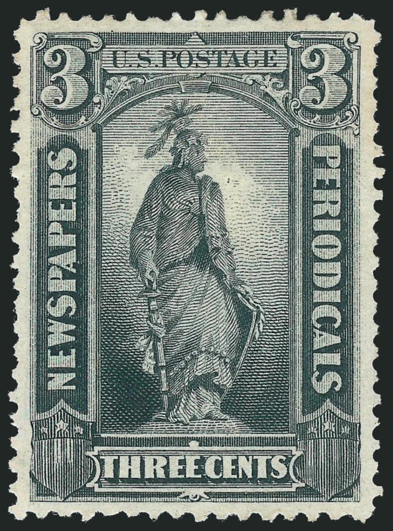3c Gray Black, 1875 Special Printing, Horizontally Ribbed Paper (PR34a).> Without gum as issued, choice margins and beautiful centering, slightly irregular perfs as often seen, otherwise Extremely Fine, with
2006 P.F. certificate