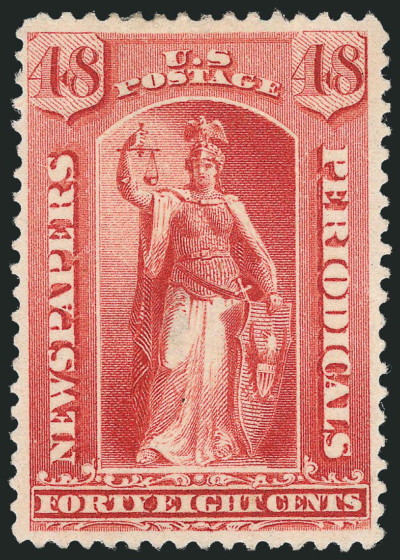 48c Red, 1879 Issue (PR66).> Original gum, pristine color with clear impression, Very Fine, with 2004 P.F. certificate