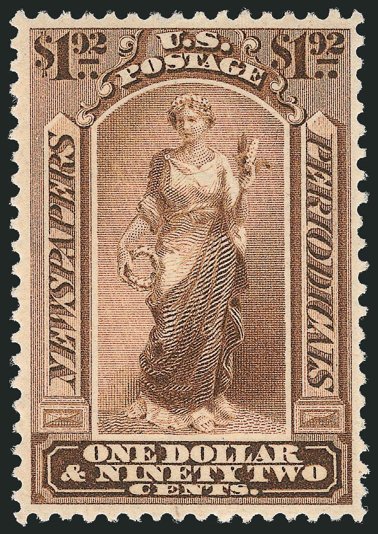 $1.92 Pale Brown, 1879 Issue (PR71).> Original gum, well-centered, marvelous color and impression, lightly hinged, Very Fine, with 1998 P.F. certificate