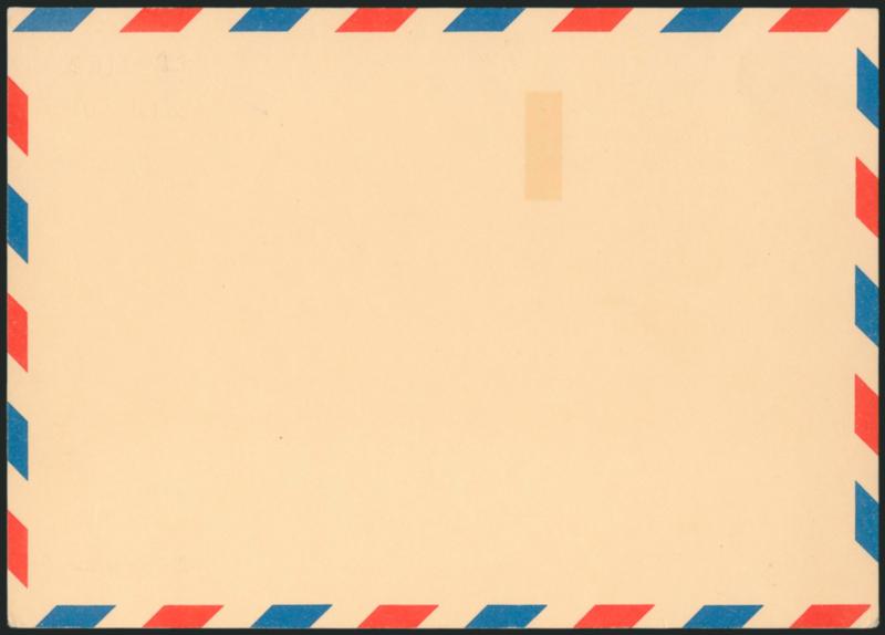 15c Tourism Year, Air Post Postal Card, Address Side Blank (No Indicia) (UXC13a USPCC SA12-Bb).> Mint card, does have red and blue border lozenges, Extremely Fine, USPCC $825.00