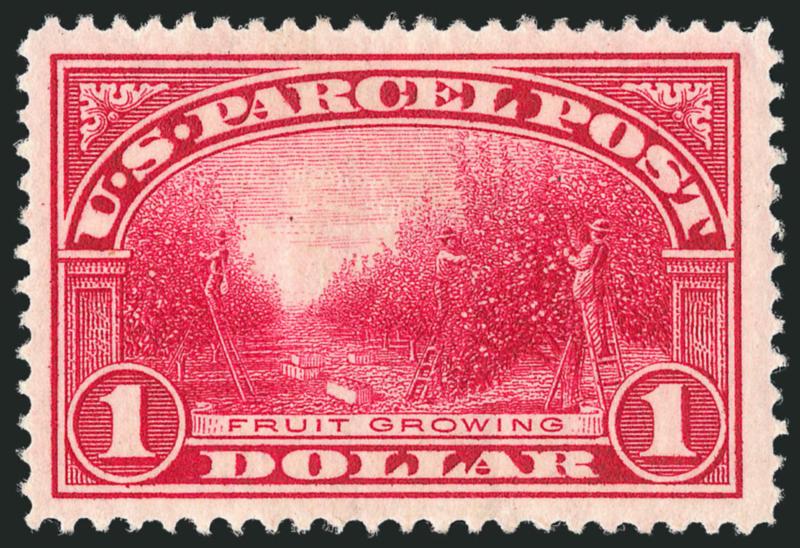 1c-$1.00 Parcel Post (Q1-Q12).> H.r. (50c additional adherence), mix of centering but virtually all Fine-Very Fine and better, several incl. 10c, 15c and $1.00 very nice