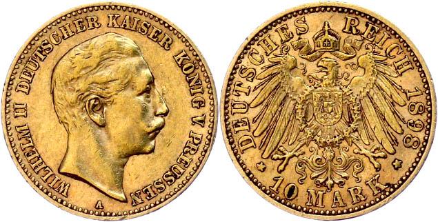 Kaiser Wilhelm II Manschettenknöpfe in Chrom Kiste