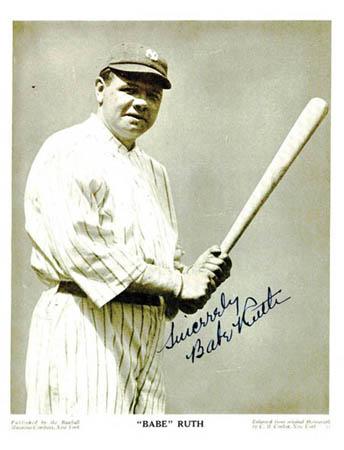 Babe Ruth New York Yankees Unsigned Upper Deck Framed 18 x 19