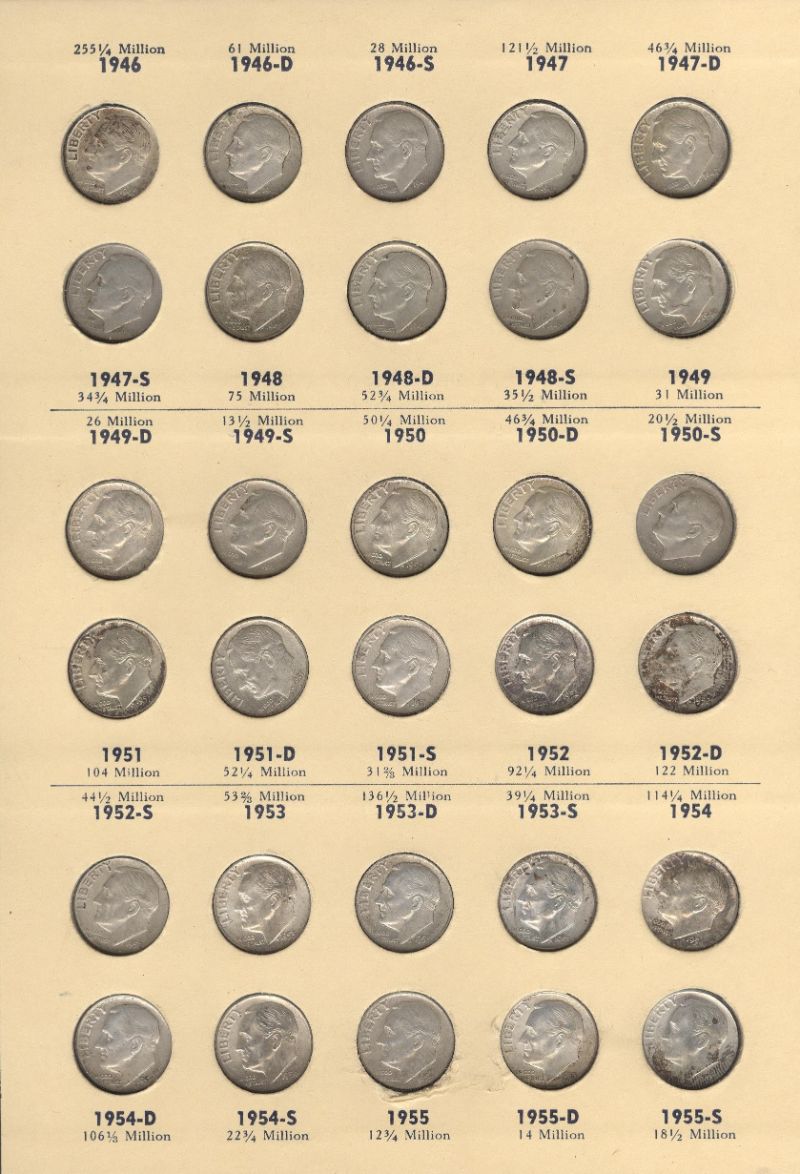 1985 P D S Roosevelt Dime Year Set Clad Proof & BU US 3 Coin Lot 