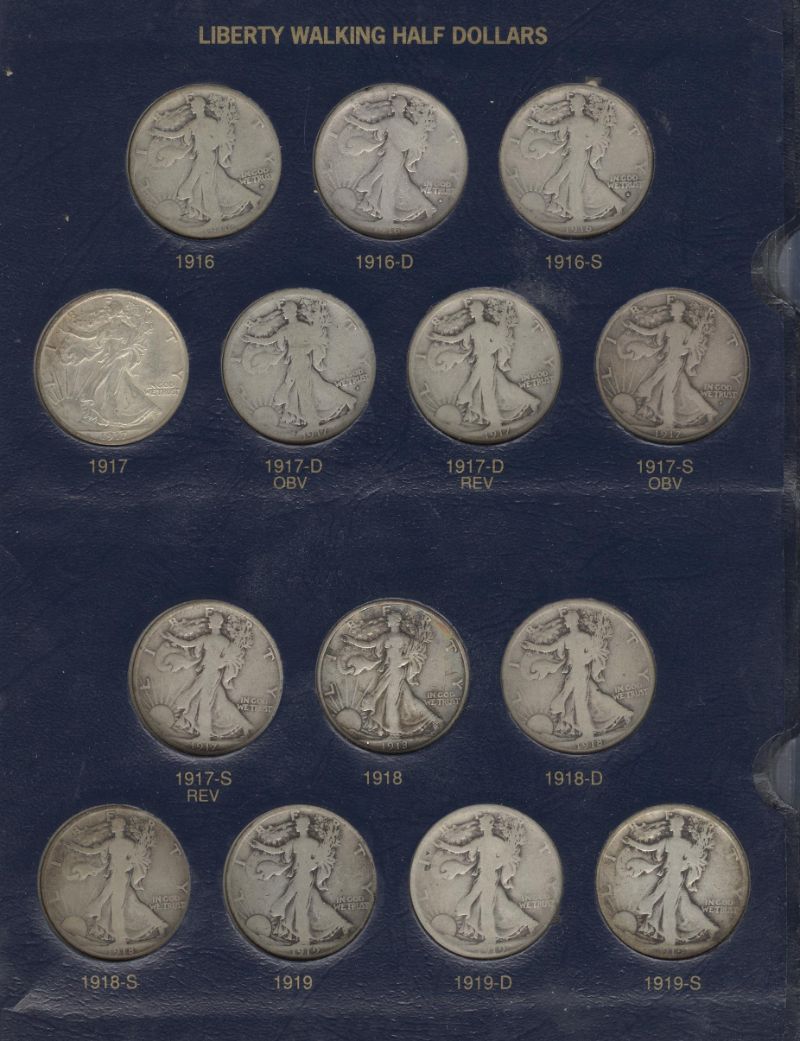 2 Whitman Coin Folders Set For Liberty Walking Half Dollars No.1-2 1916-1947 NEW 