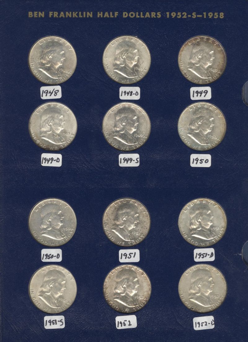 Silver Dollars Half Cents Library of Coins Type Set of U.S Coins Part 1&2 