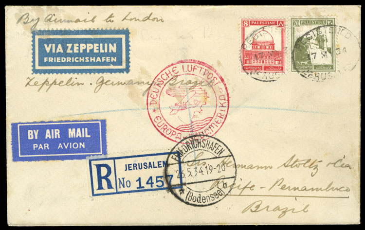 1932 Th Ottoni Brazil Airmail Cover to Idar Germany Aeropostale