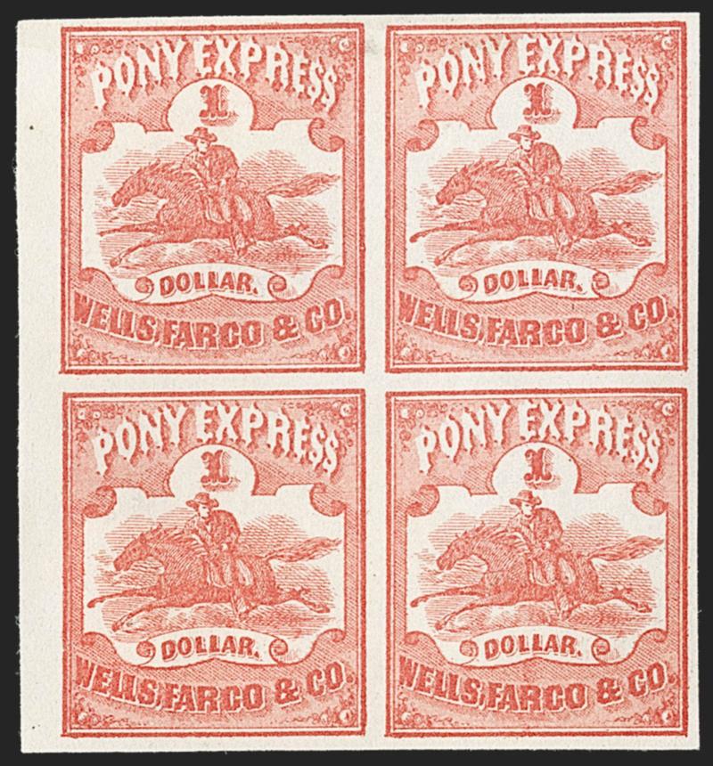 143L2 - 1861 $4 green, Pony Express