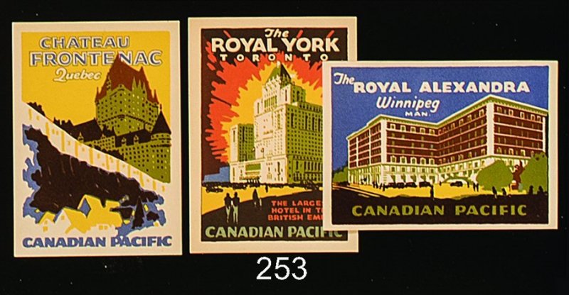 1940 Hotel Alexandra ~WINNIPEG CANADA~ CANADIAN PACIFIC RAILWAY Luggage Label