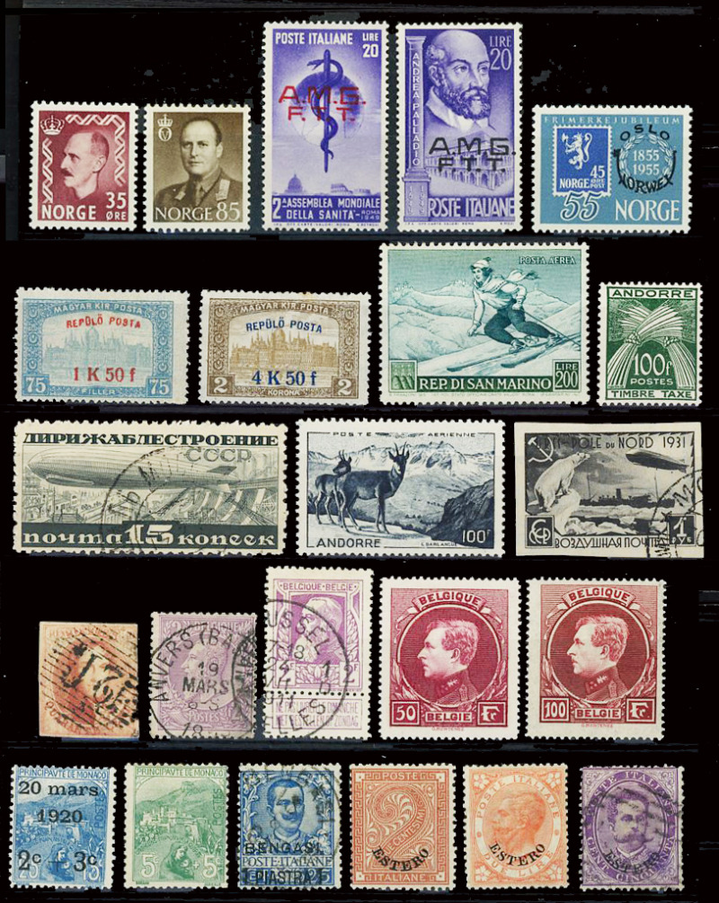 Vintage Stamps: Italy 2 Strips Small 100 Lire & 200 Lire Europe Italiana  Postage