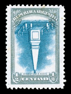 160a, 1910 12c Blue and gray blue, Center Inverted, attractively centered, fresh colors, o.g., lightly hinged, couple of trivial gum soak specks, very fine less than 50
examples recorded of this value.
