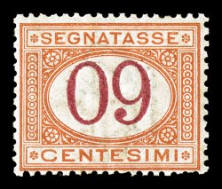 J11a, 1890-94 60c Buff and magenta postage due, Numeral Inverted, select mint single from the second printing whose colors are much darker, unusually fresh, deep luxuriant
colors, well centered (particularly for the issue), o.g., lightly hinged,