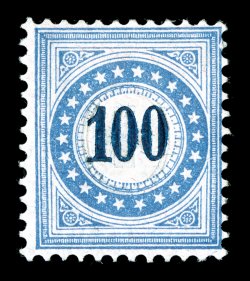 J134, 18781909 Postage Due collection of largely Inverted Frame varieties, a highly specialized accumulation of over 100 mint and used stamps, the vast majority showing
inverted frames on the early postage due stamps of Switzerland, included w