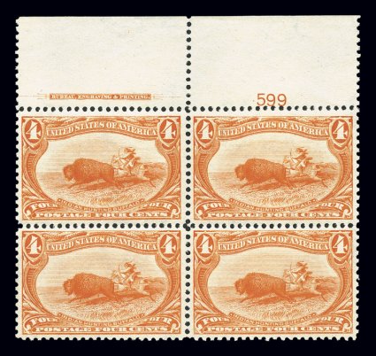 G.A.R # 985 - US Plate Block NH with Informational Card 